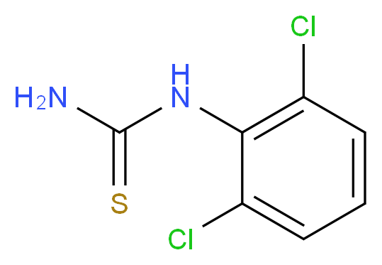 (2,6-dichlorophenyl)thiourea_分子结构_CAS_6590-91-6