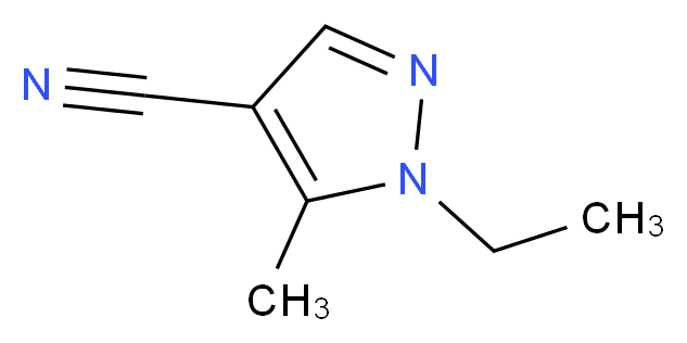 1-ethyl-5-methyl-1H-pyrazole-4-carbonitrile_分子结构_CAS_1005558-05-3