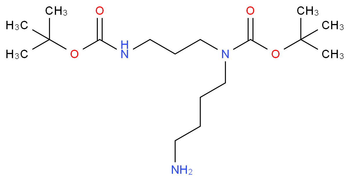 N1,N4-双-Boc-亚精胺_分子结构_CAS_85503-20-4)