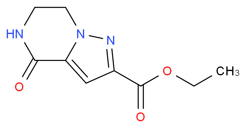 Ethyl 4-oxo-4,5,6,7-tetrahydropyrazolo[1,5-a]pyrazine-2-carboxylate_分子结构_CAS_951626-95-2)