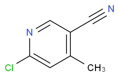 6-chloro-4-methylpyridine-3-carbonitrile_分子结构_CAS_66909-35-1