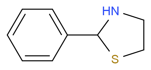 2-Phenyl-1,3-thiazolane_分子结构_CAS_4569-82-8)