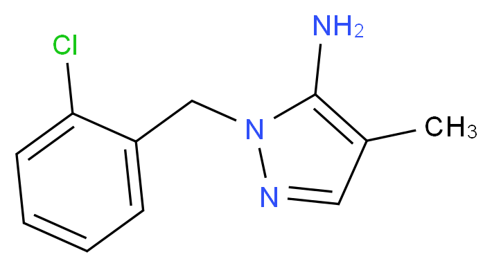 1-(2-Chlorobenzyl)-4-methyl-1H-pyrazol-5-amine_分子结构_CAS_1015845-68-7)