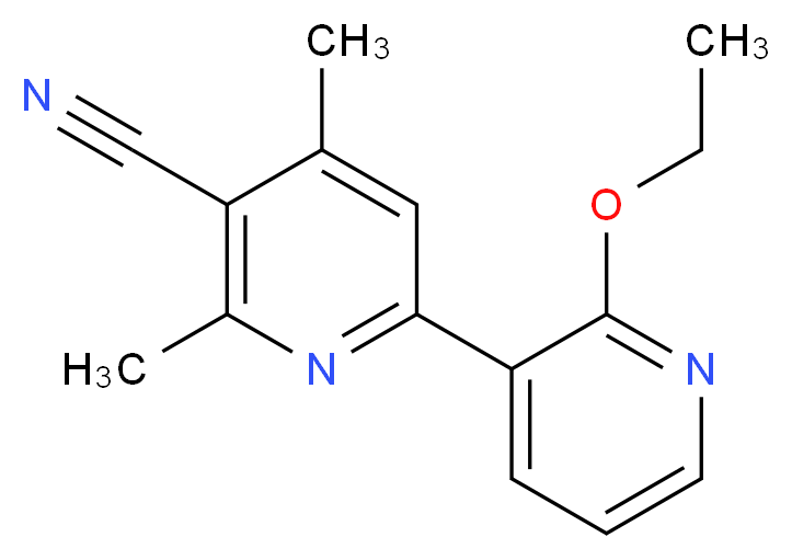 2'-ethoxy-4,6-dimethyl-2,3'-bipyridine-5-carbonitrile_分子结构_CAS_)