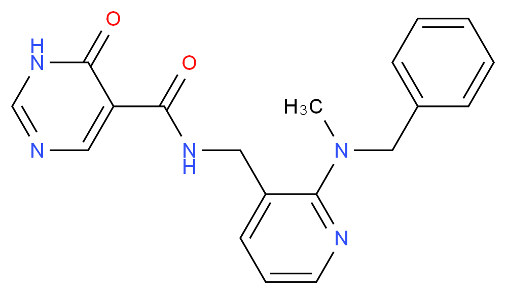 N-({2-[benzyl(methyl)amino]pyridin-3-yl}methyl)-6-oxo-1,6-dihydropyrimidine-5-carboxamide_分子结构_CAS_)