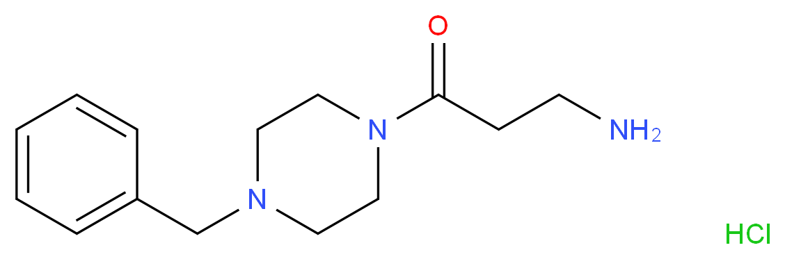 3-Amino-1-(4-benzyl-1-piperazinyl)-1-propanone hydrochloride_分子结构_CAS_)