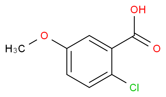 2-chloro-5-methoxybenzoic acid_分子结构_CAS_6280-89-3