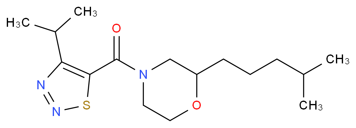 4-[(4-isopropyl-1,2,3-thiadiazol-5-yl)carbonyl]-2-(4-methylpentyl)morpholine_分子结构_CAS_)