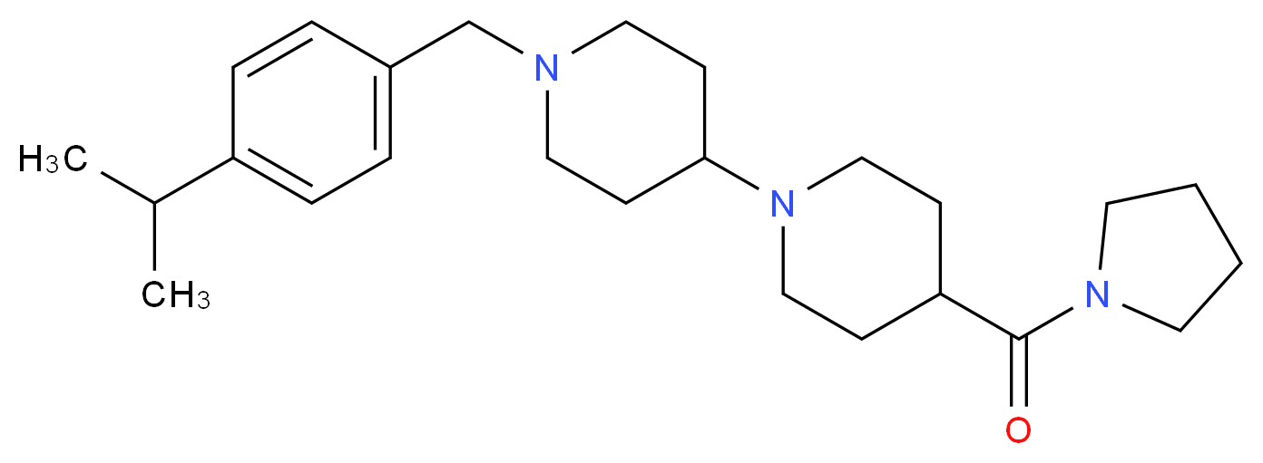 1'-(4-isopropylbenzyl)-4-(1-pyrrolidinylcarbonyl)-1,4'-bipiperidine_分子结构_CAS_)