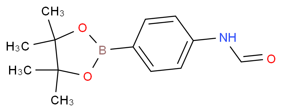 N-[4-(tetramethyl-1,3,2-dioxaborolan-2-yl)phenyl]formamide_分子结构_CAS_480424-94-0