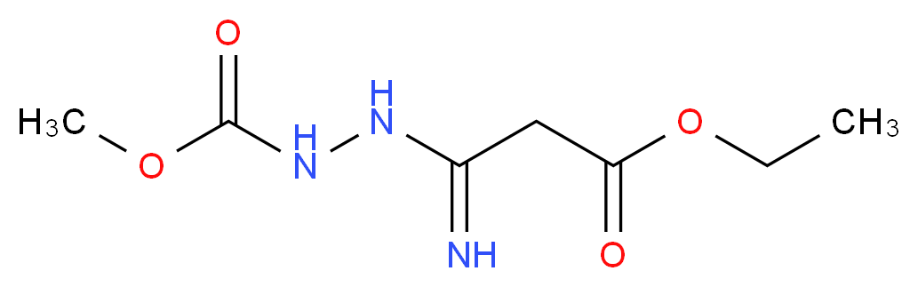 Methyl 2-(3-ethoxy-3-oxopropanimidoyl)-1-hydrazinecarboxylate_分子结构_CAS_)