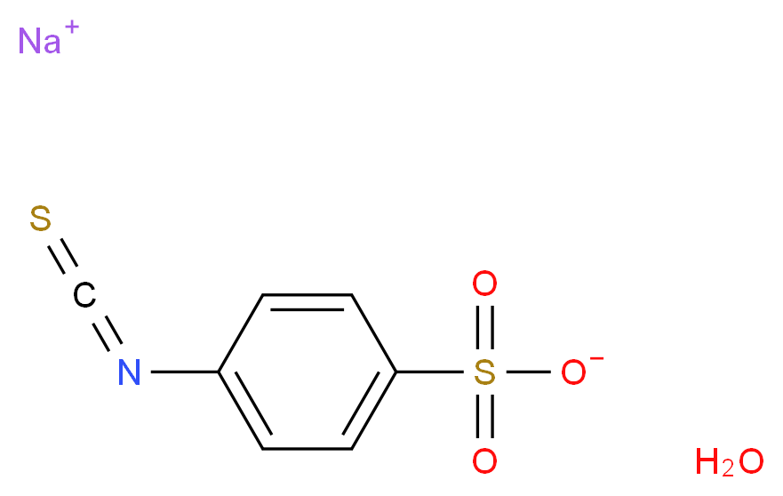 sodium 4-isothiocyanatobenzene-1-sulfonate hydrate_分子结构_CAS_143193-53-7