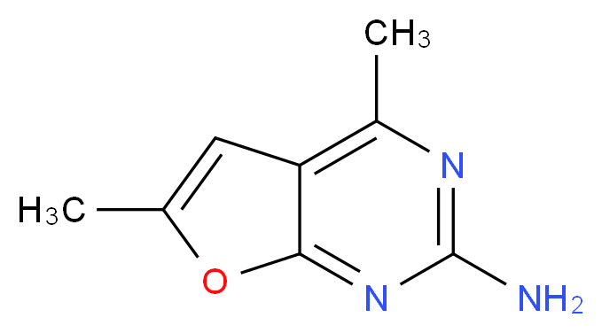 4,6-dimethylfuro[2,3-d]pyrimidin-2-amine_分子结构_CAS_22727-43-1)