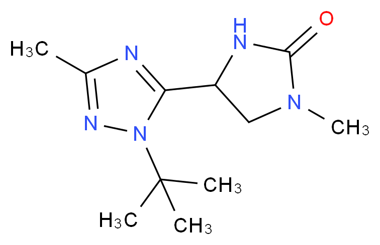 4-(1-tert-butyl-3-methyl-1H-1,2,4-triazol-5-yl)-1-methylimidazolidin-2-one_分子结构_CAS_)