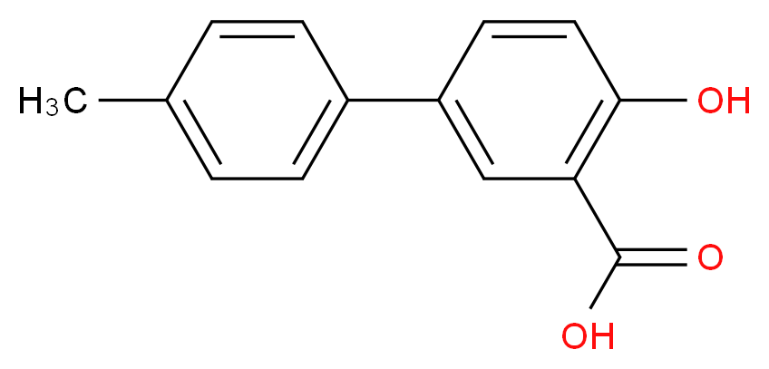 2-hydroxy-5-(4-methylphenyl)benzoic acid_分子结构_CAS_43029-70-5