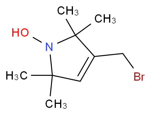 3-(bromomethyl)-2,2,5,5-tetramethyl-2,5-dihydro-1H-pyrrol-1-ol_分子结构_CAS_76893-32-8