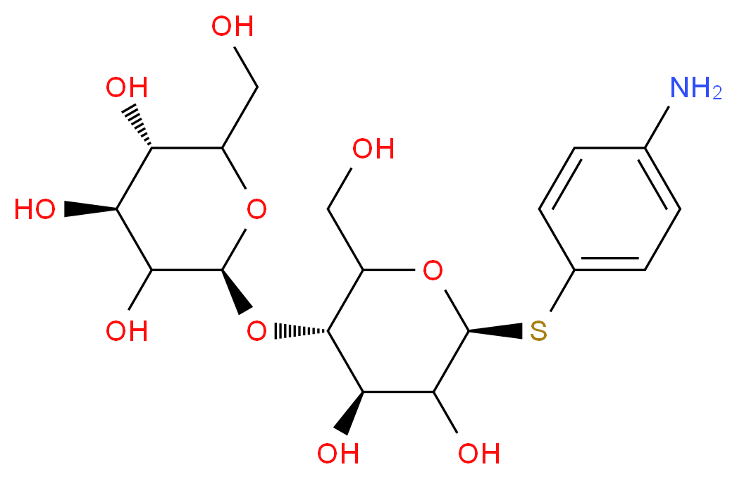 (2S,4S,5S)-2-{[(3S,4R,6S)-6-[(4-aminophenyl)sulfanyl]-4,5-dihydroxy-2-(hydroxymethyl)oxan-3-yl]oxy}-6-(hydroxymethyl)oxane-3,4,5-triol_分子结构_CAS_68636-51-1