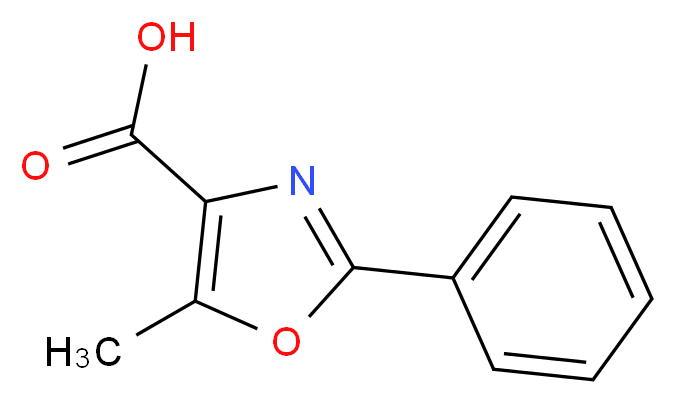 5-Methyl-2-phenyl-1,3-oxazole-4-carboxylic acid 97%_分子结构_CAS_18735-74-5)