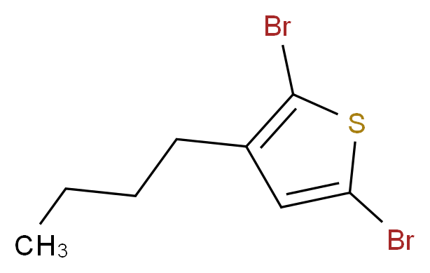 2,5-dibromo-3-butylthiophene_分子结构_CAS_116971-10-9