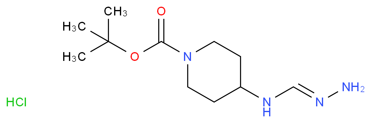 1-Boc-4-[(Aminoiminomethyl)amino]piperidine monohydrochloride_分子结构_CAS_885049-08-1)