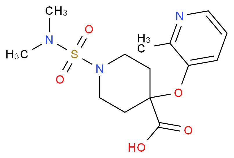 1-[(dimethylamino)sulfonyl]-4-[(2-methylpyridin-3-yl)oxy]piperidine-4-carboxylic acid_分子结构_CAS_)