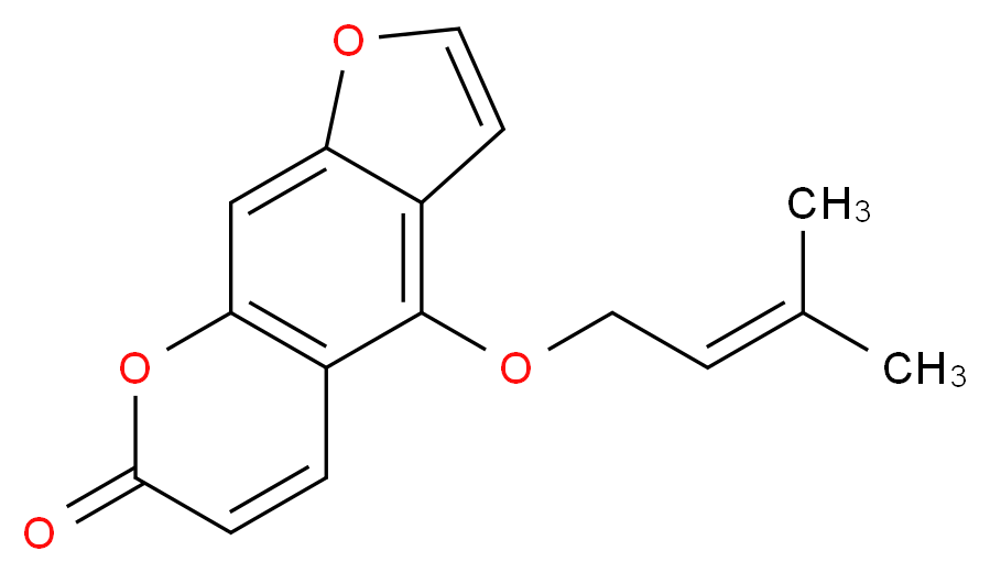 4-[(3-methylbut-2-en-1-yl)oxy]-7H-furo[3,2-g]chromen-7-one_分子结构_CAS_482-45-1