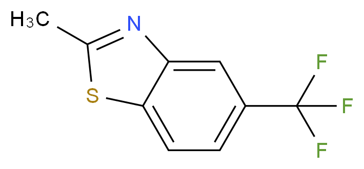 2-methyl-5-(trifluoromethyl)-1,3-benzothiazole_分子结构_CAS_398-99-2