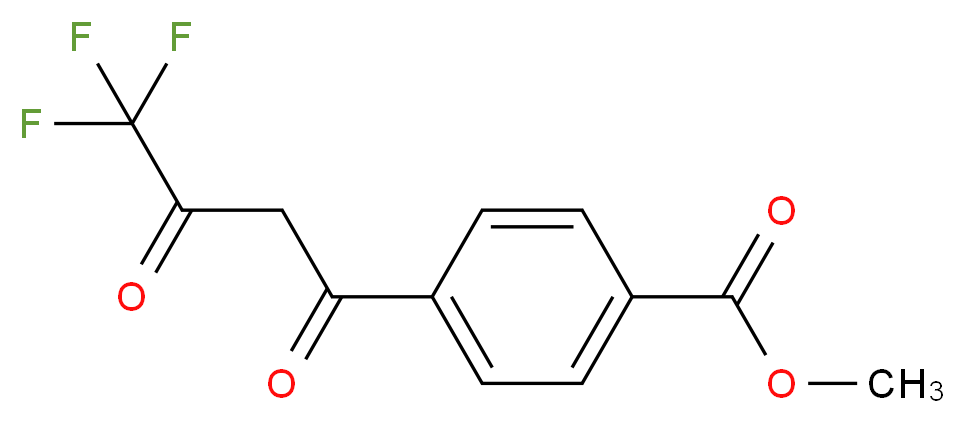 (4-Methoxycarbonylbenzoyl)trifluoroacetone_分子结构_CAS_1076198-42-9)