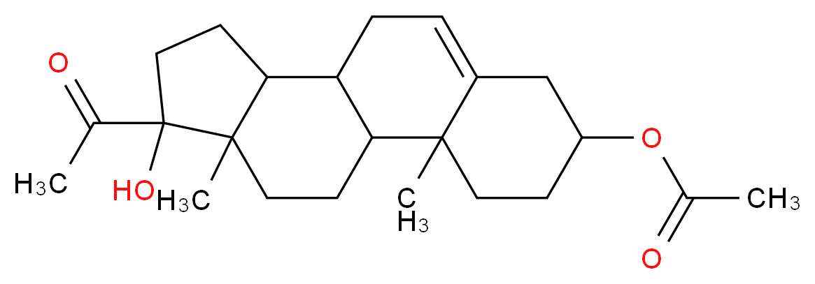 17α-Hydroxypregnenolone 3-acetate_分子结构_CAS_41906-06-3)