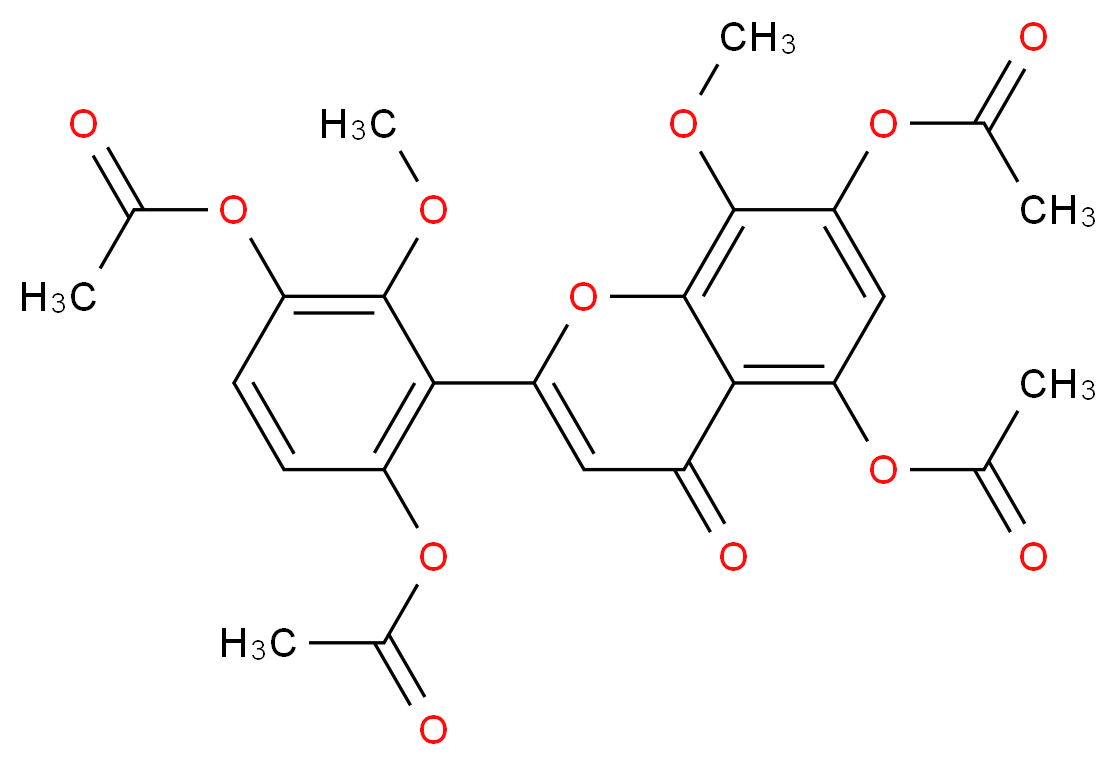 Viscidulin III tetraacetate_分子结构_CAS_96684-81-0)