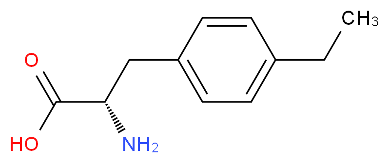 (S)-2-AMINO-3-(4-ETHYLPHENYL)PROPANOIC ACID_分子结构_CAS_4313-70-6)