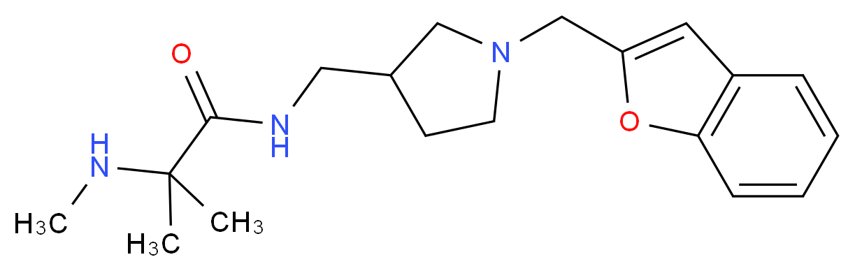 N~1~-{[1-(1-benzofuran-2-ylmethyl)pyrrolidin-3-yl]methyl}-N~2~,2-dimethylalaninamide_分子结构_CAS_)