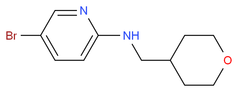 5-Bromo-N-(tetrahydro-2H-pyran-4-ylmethyl)-2-pyridinamine_分子结构_CAS_)