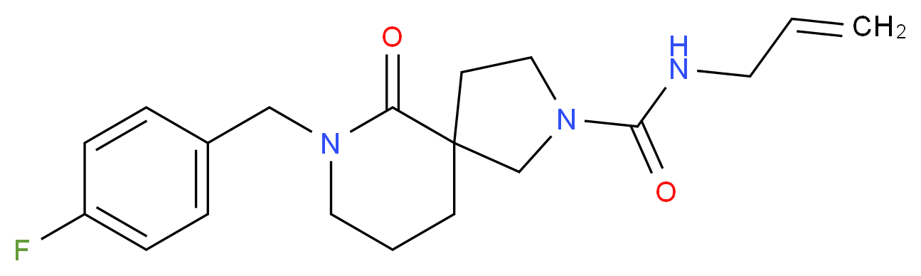 N-allyl-7-(4-fluorobenzyl)-6-oxo-2,7-diazaspiro[4.5]decane-2-carboxamide_分子结构_CAS_)