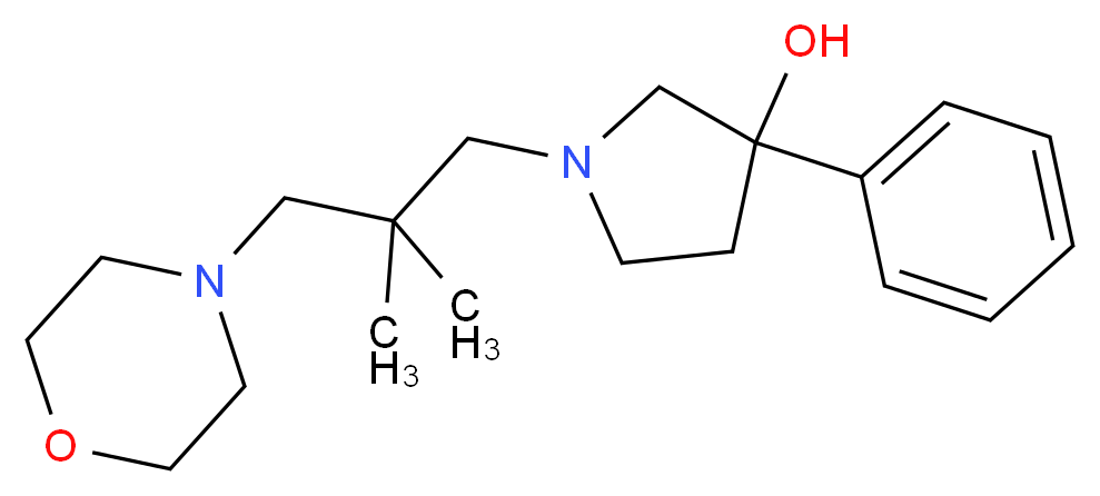 1-(2,2-dimethyl-3-morpholin-4-ylpropyl)-3-phenylpyrrolidin-3-ol_分子结构_CAS_)