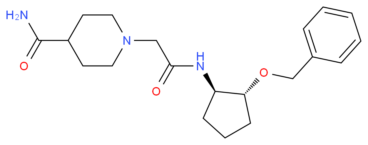 1-(2-{[(1R,2R)-2-(benzyloxy)cyclopentyl]amino}-2-oxoethyl)-4-piperidinecarboxamide_分子结构_CAS_)