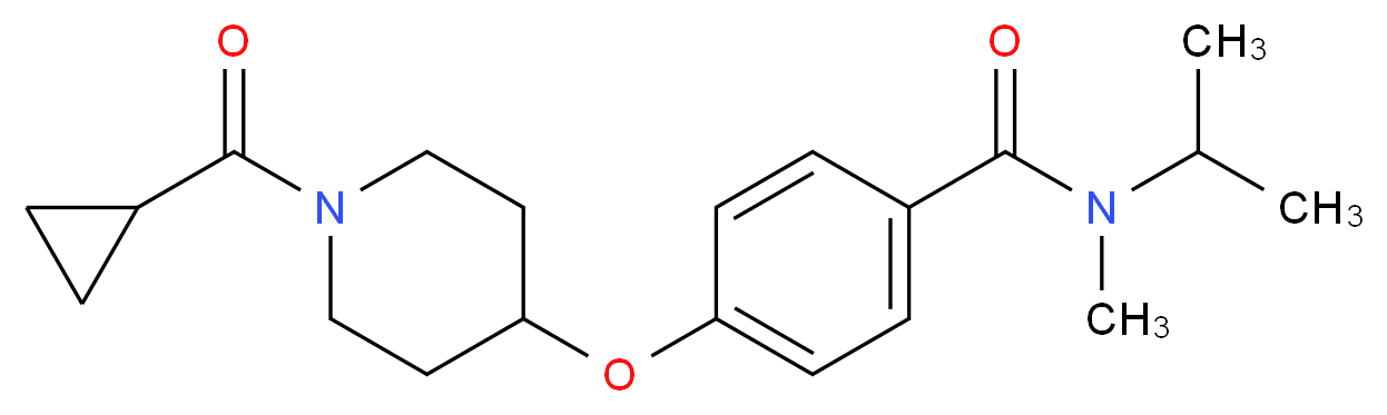 4-{[1-(cyclopropylcarbonyl)-4-piperidinyl]oxy}-N-isopropyl-N-methylbenzamide_分子结构_CAS_)