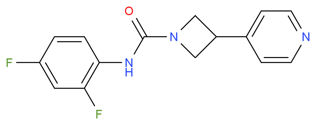 N-(2,4-difluorophenyl)-3-(4-pyridinyl)-1-azetidinecarboxamide_分子结构_CAS_)