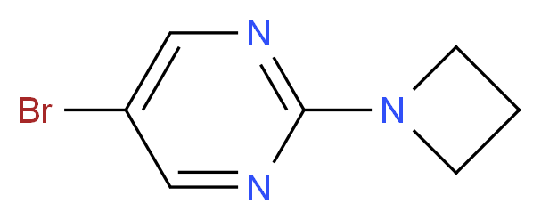 2-Azetidin-1-yl-5-bromopyrimidine_分子结构_CAS_850349-22-3)