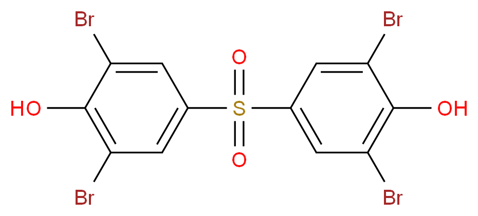 2,6-dibromo-4-(3,5-dibromo-4-hydroxybenzenesulfonyl)phenol_分子结构_CAS_39635-79-5