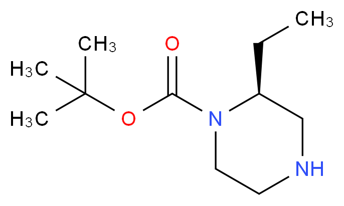 tert-butyl (2S)-2-ethylpiperazine-1-carboxylate_分子结构_CAS_325145-35-5