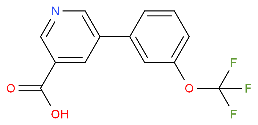 5-[3-(trifluoromethoxy)phenyl]pyridine-3-carboxylic acid_分子结构_CAS_924854-23-9
