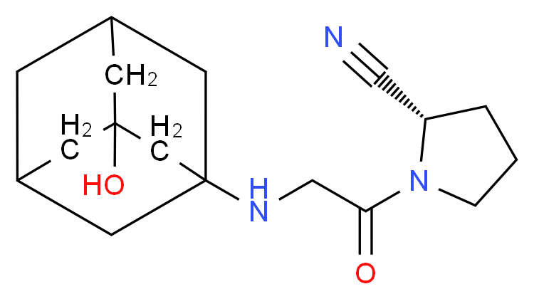 (2S)-1-{2-[(3-hydroxyadamantan-1-yl)amino]acetyl}pyrrolidine-2-carbonitrile_分子结构_CAS_274901-16-5