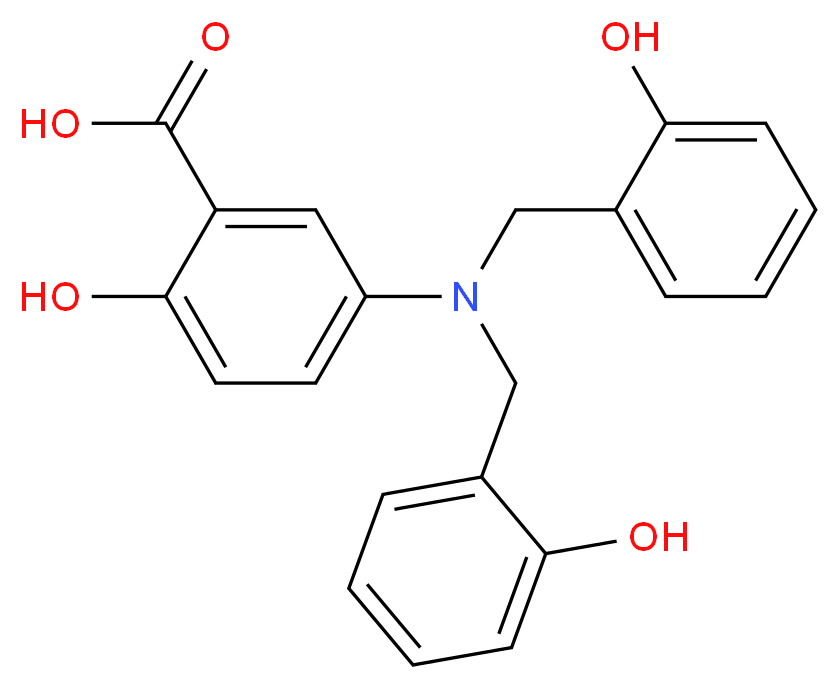 5-{bis[(2-hydroxyphenyl)methyl]amino}-2-hydroxybenzoic acid_分子结构_CAS_125697-91-8