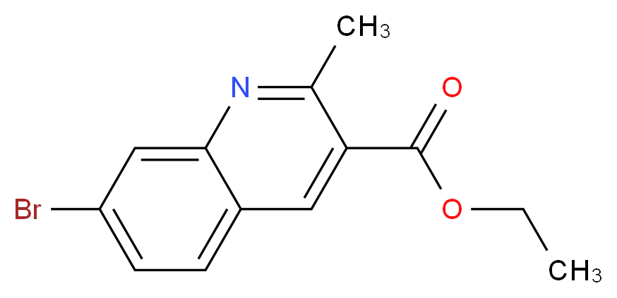 ethyl 7-bromo-2-methylquinoline-3-carboxylate_分子结构_CAS_948290-16-2