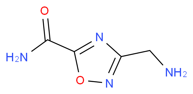 3-(aminomethyl)-1,2,4-oxadiazole-5-carboxamide_分子结构_CAS_1211735-02-2