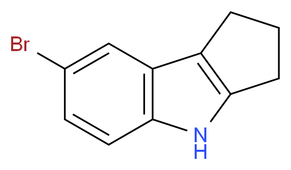 7-bromo-1H,2H,3H,4H-cyclopenta[b]indole_分子结构_CAS_164736-47-4