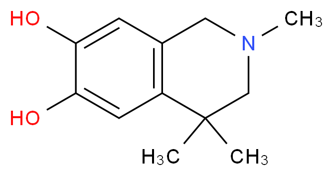 2,4,4-trimethyl-1,2,3,4-tetrahydroisoquinoline-6,7-diol_分子结构_CAS_742005-52-3