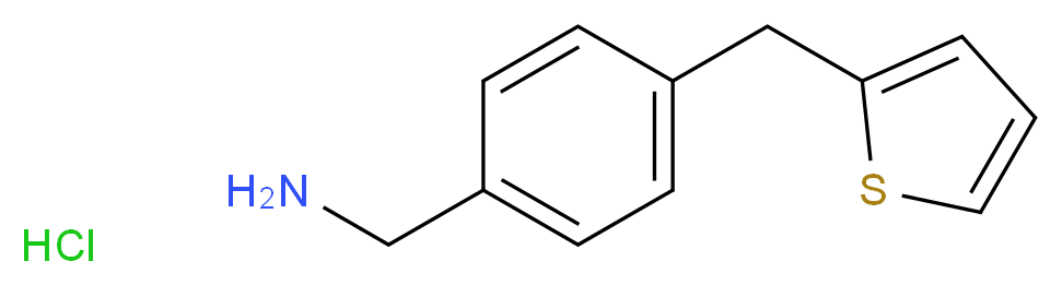 4-(thien-2-ylmethyl)benzylamine hydrochloride_分子结构_CAS_1112459-82-1)