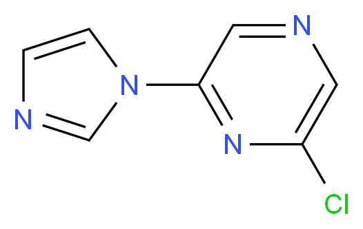 2-chloro-6-(1H-imidazol-1-yl)pyrazine_分子结构_CAS_941294-48-0